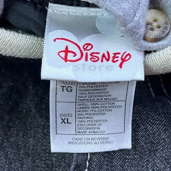VTG Mickey Mouse True Varsity Jacket XL‎ Black/Tan Disney Bomber 90s Hooded READ - Picture 3 of 16